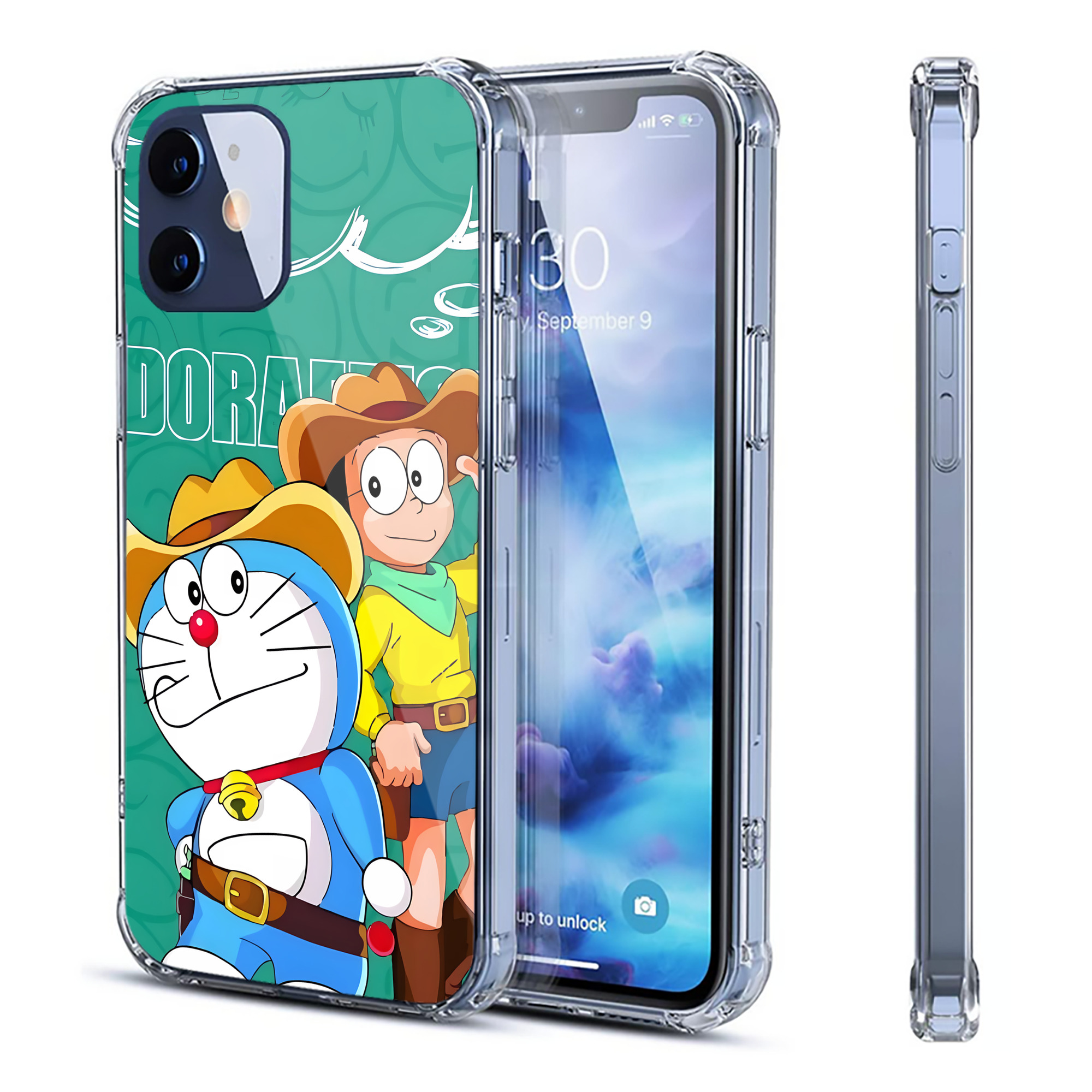 （画像用） ドラえもん Doraemon 【iPhone 12シリーズ対応】透明スマホケース（クリアソフトケース）